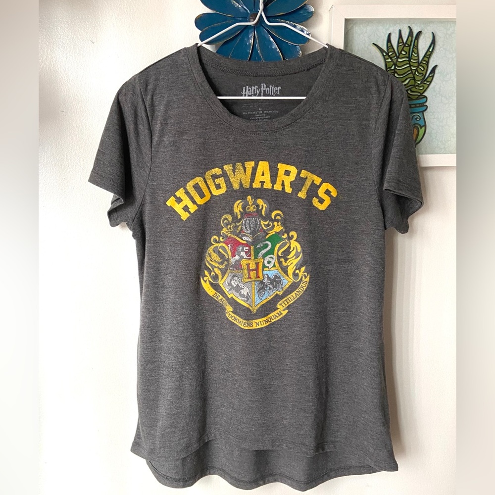 4/$15 Harry Potter Hogwarts Gray T-shirt Size M